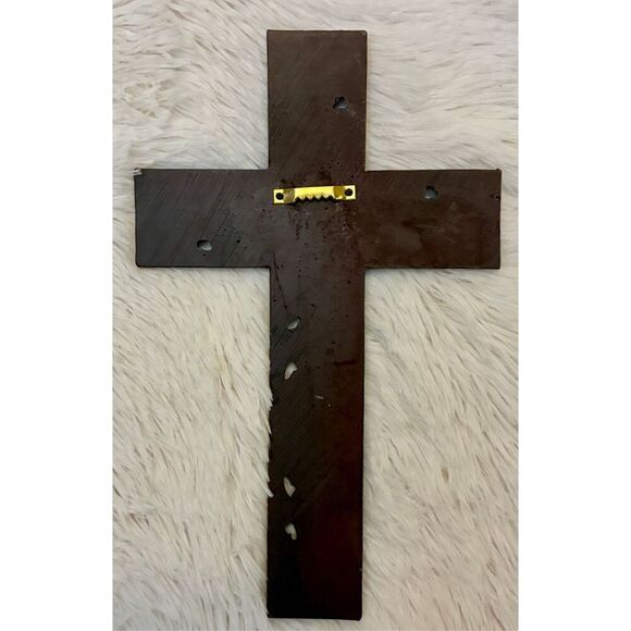 NWOT Montana West Rustic Western Turquoise and Red Gems Scrollwork Wall Cross - Picture 5 of 7